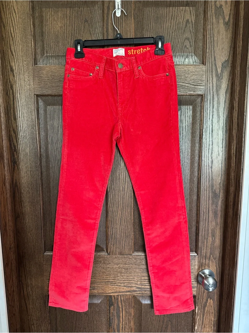 Crewcuts Bright Tomato Red Corduroy Kids Jeans Size 14 NWT